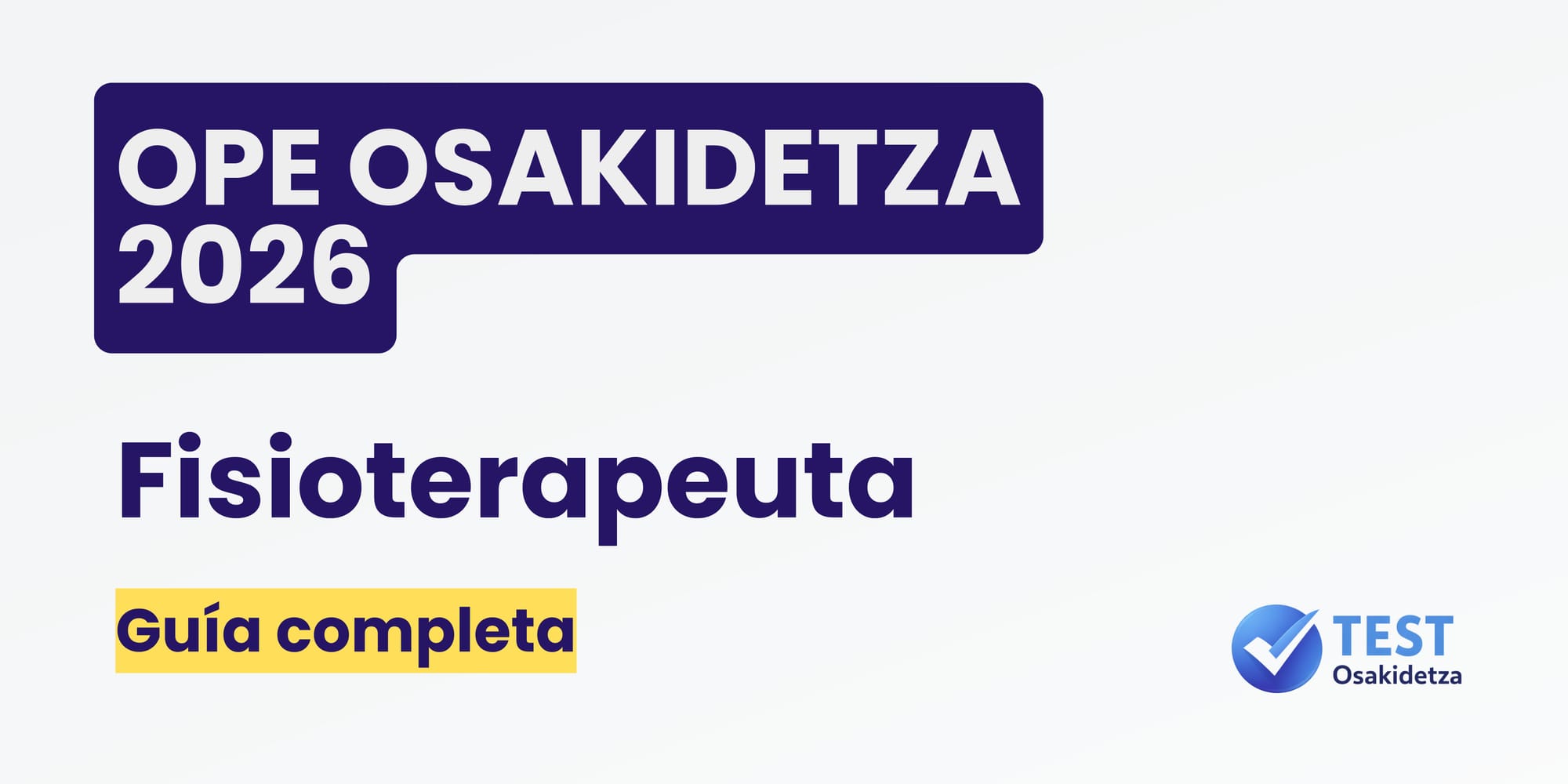 Ope Fisioterapeuta Osakidetza
